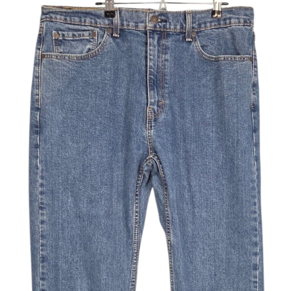 Levis 505 Regular Fit Jeans Mens 36x30 Blue Denim Medium Wash Straight Leg Zip